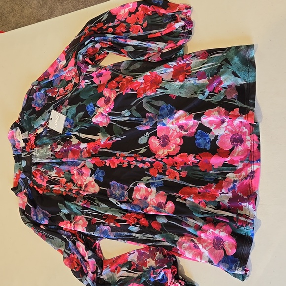 CUPIO by blush shearling top with tank liner.  SIZE 1X.  NWT - Picture 1 of 8